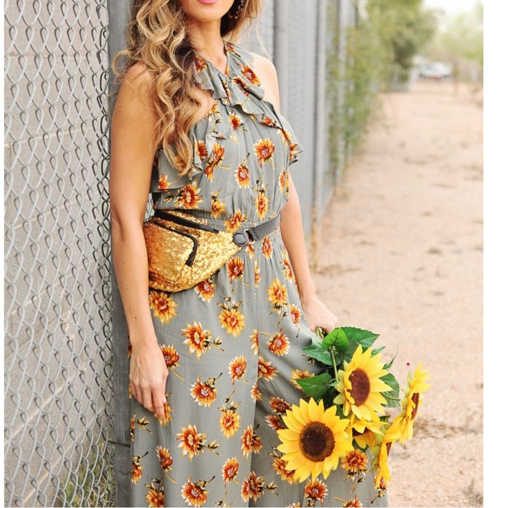 🌻SugarLips Sunflower Wideleg Jumpsuit🌻